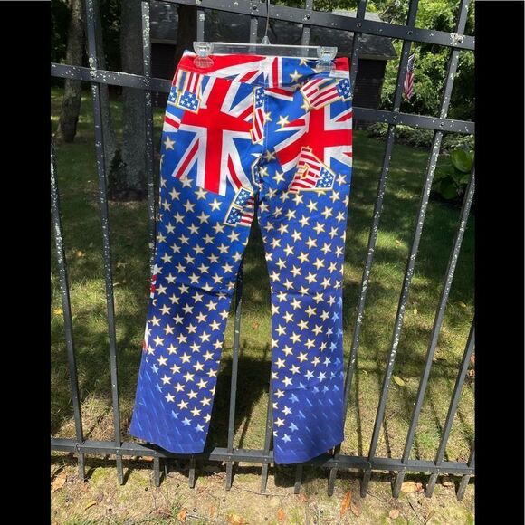 LILI ROSE flag pants with Union Jack design - made in USA - Picture 7 of 8